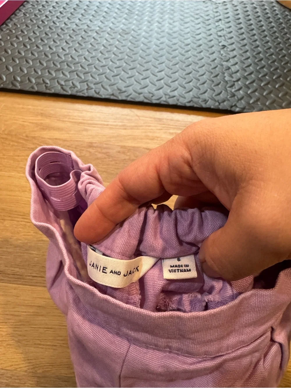 Janie and Jack lilac shorts sz 6